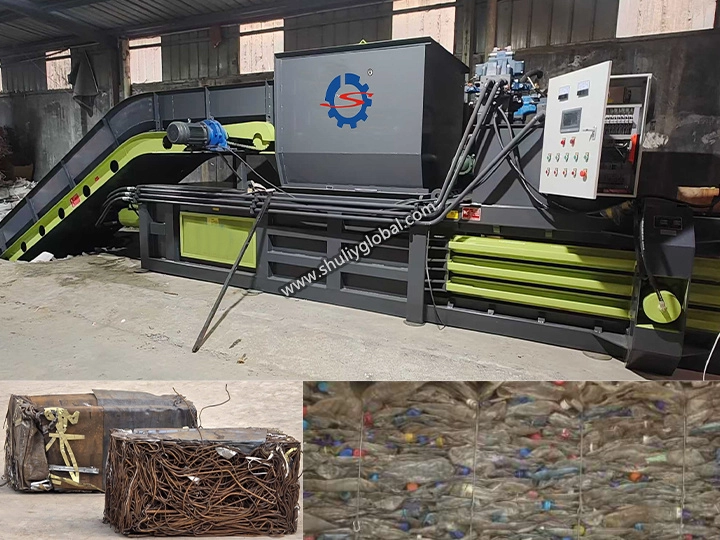 Горизонтальная машина для прессовки отходов