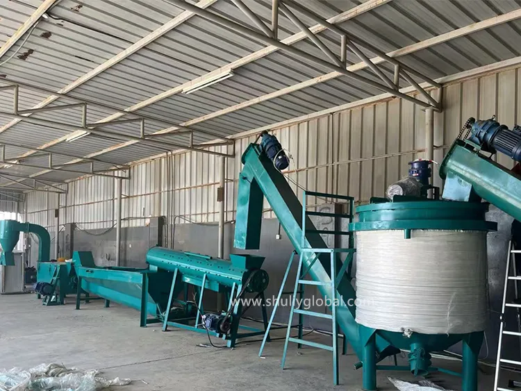 Recycled Plastic Cleaning And Pelletizing Production Line
